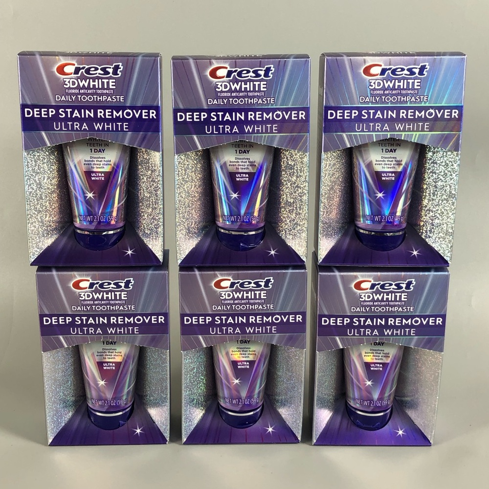 Crest 3D White Deep Stain Remover Ultra White Toothpaste 6pack